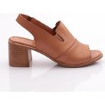 Bags Shoes Venüs 24381825Y Kadın Hakiki Deri Yazlık Topuklu Ayakkabı - Taba
