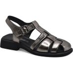 Bags Shoes Venüs 2512303Y Hakiki Deri Burnu Kapalı Kadın Günlük Sandalet - Platin