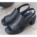 Bags Shoes Venüs 25322552Y Kadın Hakiki Deri Yazlık Topuklu Ayakkabı - Siyah