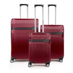 BAGzy Nippon Xclusive Bordo Büyük-Orta-Kabin 3'lü Valiz Seti
