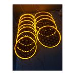Baha 16cm Neon Amber Turuncu Led Işıklı Midrange Kasnağı