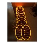 Baha OVAL NEON AMBER TURUNCU LED IŞIKLI MİDRANGE KAPAĞI