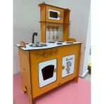 Bahadır Grup Turuncu Ahşap Oyuncak Mutfak Seti 100x80