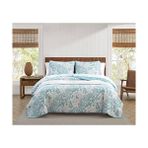 Bahama - Ikiz Yorgan Seti, Ters Çevrilebilir Pamuklu Yatak Takımı, Eşleşen Şam, Tüm Mevsim Ev Dekoru (Beach Aqua, Ikiz) - 001-Renkli - 100 x 100 cm