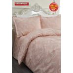 Bahar %100 Pamuk Çift Kişilik Nevresim Takımı Pudra - 220 x 200 cm