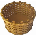 Bahat Ahşap Hasır Altın Varaklı Mini Çerezlik Ekmeklik 13*7,5 cm