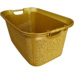 Bahat Altın Varaklı Çok Amaçlı Çamaşır Taşıma Selesi Sepet Organizer 36 Lt