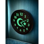 Bahat Fosforlu Gece Görünen Parlayan Ayyıldız Siyah Salon Ofis Duvar Saati Çap 28 cm