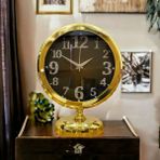 Bahat Gold Parlak Metal Ofis Salon Otel Ofis Masa Saati B13