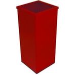 Bahat Kırmızı Metal Kare Çöp Kovası 37 Litre