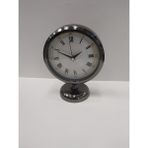 Bahat Krom Metal Ofis Salon Otel Masa Saati 25*20 cm B4