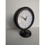 Bahat Siyah Renkli Metal Ofis Salon Masa Saati 25*20 cm R2