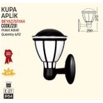 Bahçe Aplik, Kupa, E27, Siyah, Zita 231 - ZİTA
