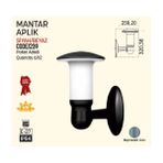 Bahçe Aplik, Mantar, E27, Siyah, Zita 239 - ZİTA