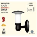 Bahçe Aplik, Mantar, E27, Siyah, Zita 239