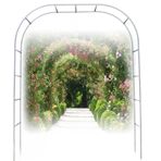 Bahçe Archway Pergola Açık Giriş Kemeri Paslanmaz Çelik Güneş Gölge Pas Dayanıklı Geniş 120 300 cm Veranda Kafes için 19mmW x 3.2M H 2.4M