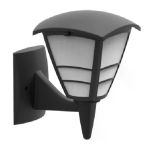 Bahçe Armatürü Aplik, Yonca-2, 40W, Siyah, Pvc, 24.5X21.4 Cm, Horoz