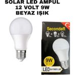 Bahçe Aydınlatmaları A++ 12 Volt Solar Ampul 12 Volt ile Çalışan LED Ampul - Beyaz