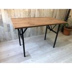 Bahçe Balkon Çayseti Masası Siyah Mermer Desenli 90X50cm Orta Sehpa, Yan Sehpa, Sehpa, Masa Ceviz
