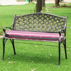 Bahçe Bankı Bahçe Bankı Park Sandalyeleri, Avludaki Metal Bankın sırtlığı vardır, Balkon/Koridor/Teras için 2 Kişilik Oturma Alüminyum Döküm Şezlong Sandalye, yeşil+mat,green+mat