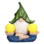 Bahçe Gnome Heykeli Masaüstü Reçine Elf Cüce Süs Gnome Heykelcik Veranda Yard Çim Sundurma için Açık Dekorasyon Heykelleri