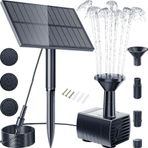 Bahçe Havuzları ve Kuş Banyoları için 1.5W veya 2.5W Panelli Dış Mekan Güneş Çeşmesi Kiti Ayarlanabilir Püskürtme Yüksekliği (pilsiz 2.5W)