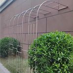 Bahçe Kemeri Kafes Ağır Hizmet Tipi Yarım Yan Kemer Kafes 240 cm, Paslanmaz Çelik Duvar Bahçe Kemerli Gül Bitkileri Destek Standı Pas Önleyici Hava Koşullarına Dayanıklı, Boru Çardak Kafes, Sağlam