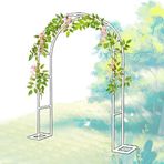 Bahçe Kemeri Kafes Metal Bahçe Kemeri Ağır Hizmet Çardak Kafes Geniş 120 cm 140 cm 160 cm 180 cm 200 cm 240 cm 280 cm 350 cm Düğün Gül Kemeri Dekorasyon Balon Destek Rafı, Beyaz, W300*Y220cm