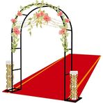 Bahçe Kemeri Kafes Metal Bahçe Kemeri Ağır Hizmet Çardak Kafes Geniş 120 cm 140 cm 160 cm 180 cm 200 cm 240 cm 280 cm 350 cm Düğün Gül Kemeri Dekorasyon Balon Destek Rafı, Siyah, W280*Y220cm