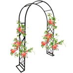 Bahçe kemeri, tırmanma bitkileri için tel örgü, büyük çardak, çardak, genişliği ayarlanabilir 140-340 cm, yeşil (220 x 230 cm)