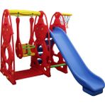 Bahçe Oyuncak Büyük Çocuk Kaydırak Salıncak - Oyun Parkı - Kaydırak Salıncak Set - Çocuk Parkı - Kırmızı