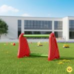 Bahçe Oyuncak Minyatür Futbol Kalesi Iç/dış Mekan Kreş Anaokulu Bahçe Sabitlemeli Güvenli Spor - Kırmızı