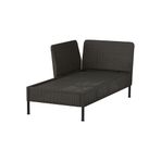 Bahçe uzanma koltuğu, koyu gri, 89 cm, mindersiz, 2 kişilik