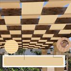 Bahçe Veranda Avlu Pergola için Güneşlik Tente UV Önleyici Kumaş Çardak Gölgelik Çatı Kolay Kurulum Bej 0,9 x 4 m