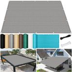 Bahçe Yelkeni 2,3 x 4,5 m HDPE Nefes Alabilir ve UV Işığına Dayanıklı Güneş Koruması Sera Bitki Çiçeği için Halkalı Net Dikdörtgen Güneş Koruması, Açık Gri