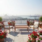 Bahçeci Paris Ahşap Bahçe Balkon Oturma Grubu 4 Kişilik + Sehpa