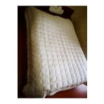 BahçeHome %100 Kuzu Yününden Battal Boy(KING SIZE) Beyaz Yorgan
