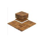 Bahçem Ahşap Yer Karosu %100 Akasya Ağacı 30x30cm 0,81 m2 - 9 Adet