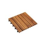 Bahçem Ahşap Yer Karosu %100 Akasya Ağacı 6 Dilim 30x30cm 0,81 m2 -9 Adet