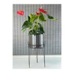Bahçem Dekoratif Ferforje Ayaklı Ahşap Saksı,Saksı Standı 25,5x50cm