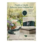 Bahçem Premium Kalite Spiral Garden 15 Mt Hortum Seti