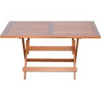 Bahçeme Ahşap Bahçe Balkon Mutfak Masası -Bodrum Katlanabilir 80X120 - 80 x 120 cm - Kahverengi