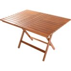 Bahçeme Ahşap Bahçe Balkon Mutfak Masası -Kaş Katlanabilir 80X120 - 80 x 120 cm - Kahverengi