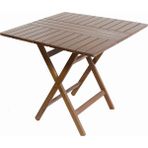Bahçeme Ahşap Bahçe Balkon Mutfak Masası -Kaş Katlanabilir 80X80 - 80 x 80 cm - Kahverengi