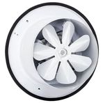 BAHÇİVAN Bahçıvan 16 cm çapında BB 160 2500 D/D 230 V Monofaze Aksiyel Baca Aspiratörü