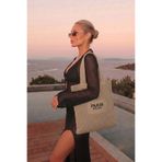 BAHELS Kadın Kahve Milano Nakış File Örgü Model Plaj, Shopper Tote Çanta