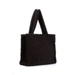 Bahels Teddy Peluş Siyah Tote Bag Omuz Çantası