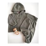 BAHNUR Çocuk Bebek Polar Kapüşonlu Unisex Bohem Salaş Giyim Eşofman Takımı