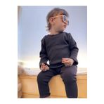 BAHNUR KAHVERENGİ ÇOCUK BEBEK ALT ÜST TAYT BLUZ FİTİLLİ RİBANA TAKIM ALT ÜST GİYİM