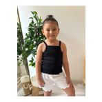 BAHNUR Siyah Ribana Bebek Krop Üst Bluz